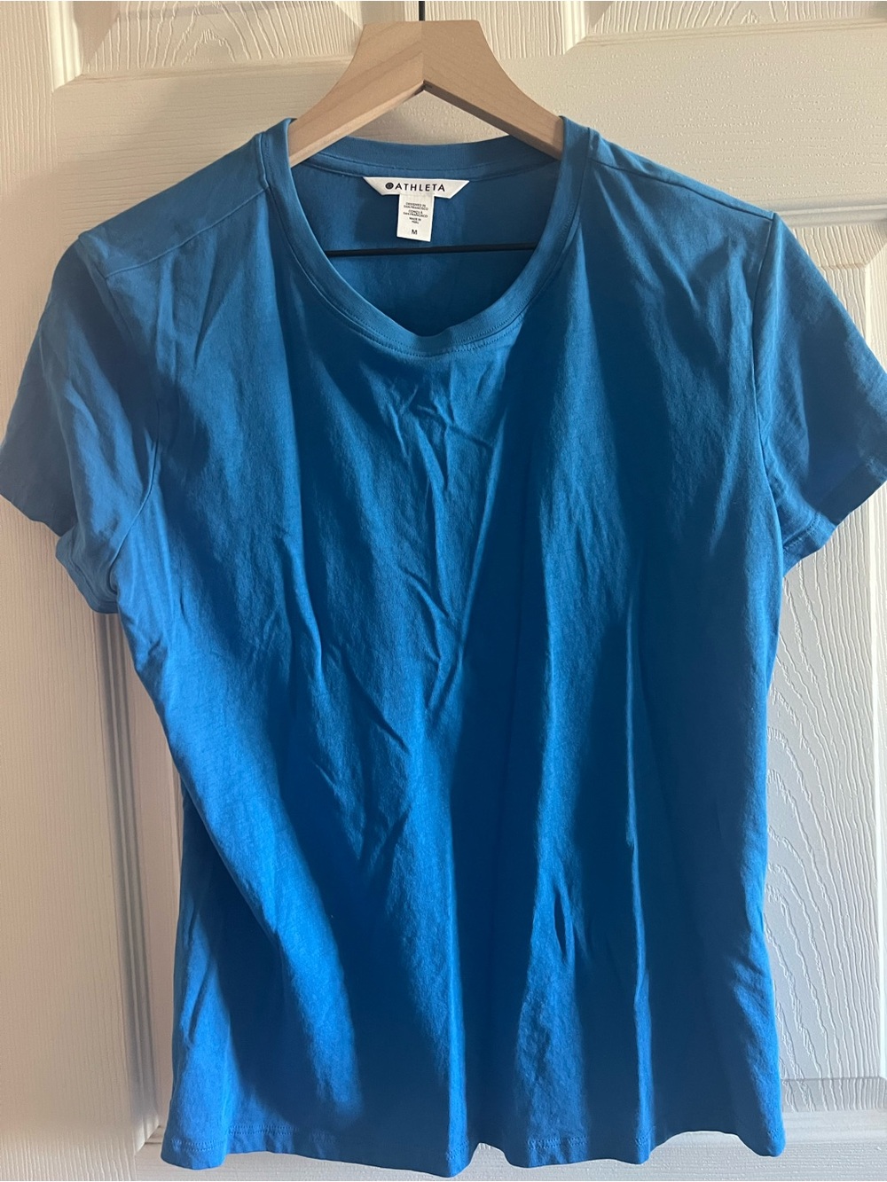 Athleta Favorite Cotton Crewneck Tee in Bright Blue